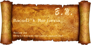 Bacsák Marianna névjegykártya